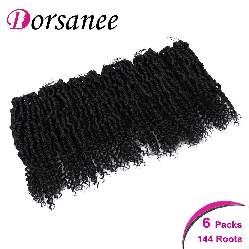 6 Packs Bomb Twist Crochet Hair, Pre-loope, Senegalese Spring Twist Nubian Twist Kinky Curly, Synthetic Hair