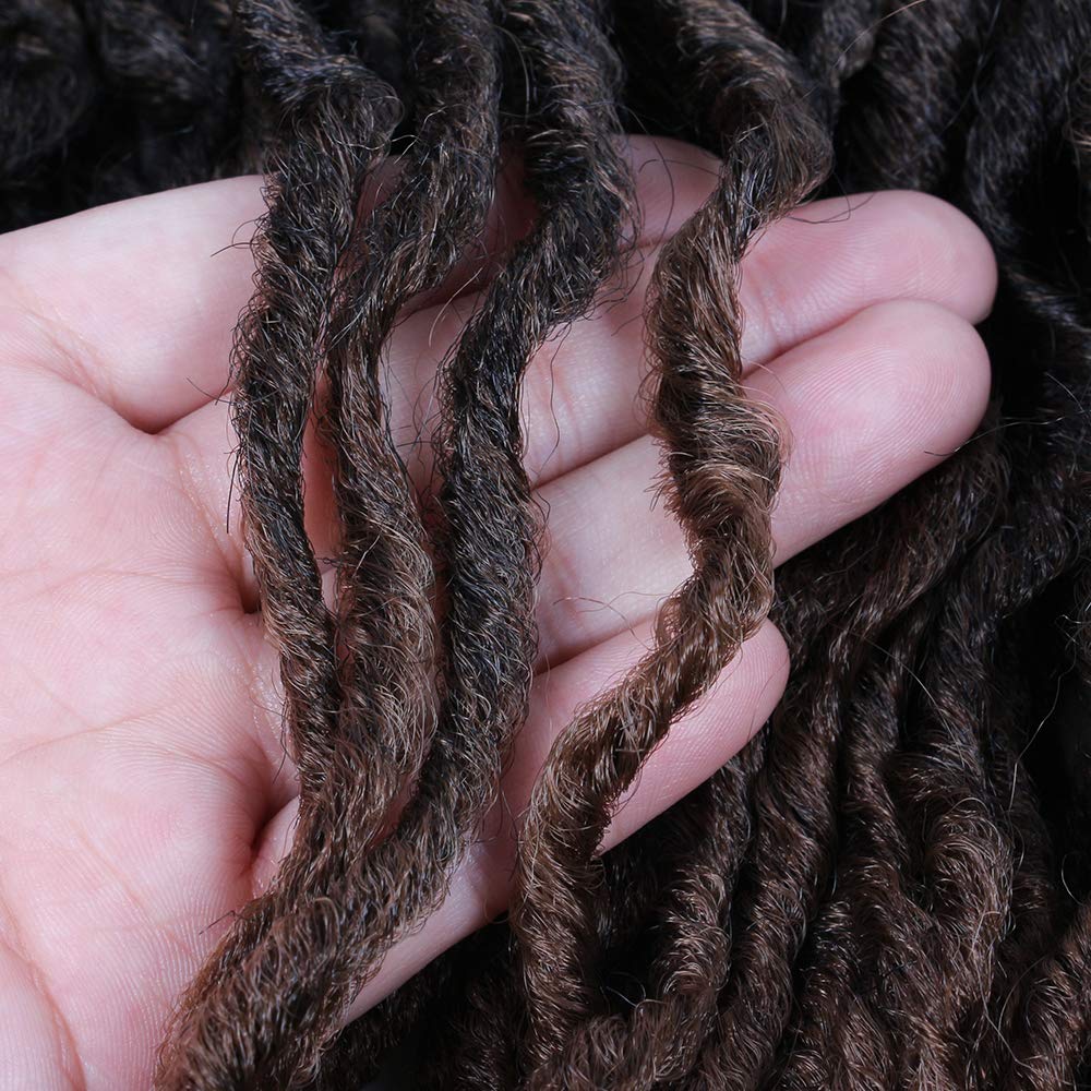 Faux Locs Crochet Braids / Bo Faux Locs Crochet Hair Curly Dreadlocks, Synthetic Braiding Hair Extensions (20 Roots/Pack)