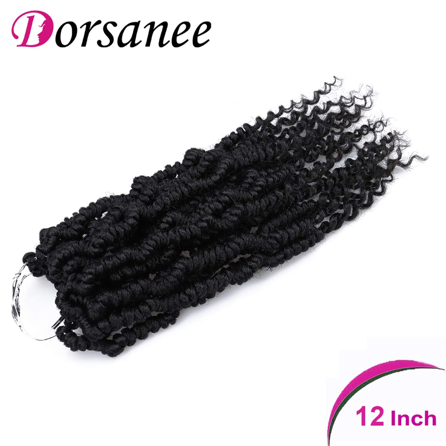 6 Packs Bomb Twist Crochet Hair, Pre-loope, Senegalese Spring Twist Nubian Twist Kinky Curly, Synthetic Hair