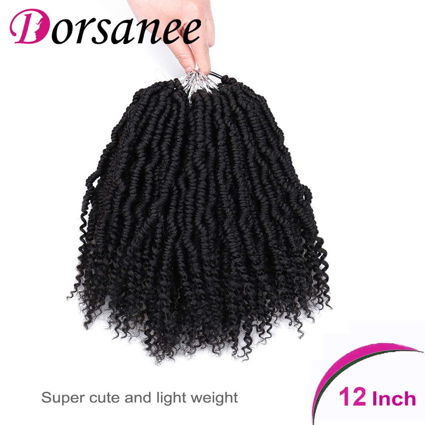 6 Packs Bomb Twist Crochet Hair, Pre-loope, Senegalese Spring Twist Nubian Twist Kinky Curly, Synthetic Hair