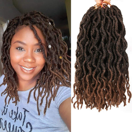 Faux Locs Crochet Braids / Bo Faux Locs Crochet Hair Curly Dreadlocks, Synthetic Braiding Hair Extensions (20 Roots/Pack)