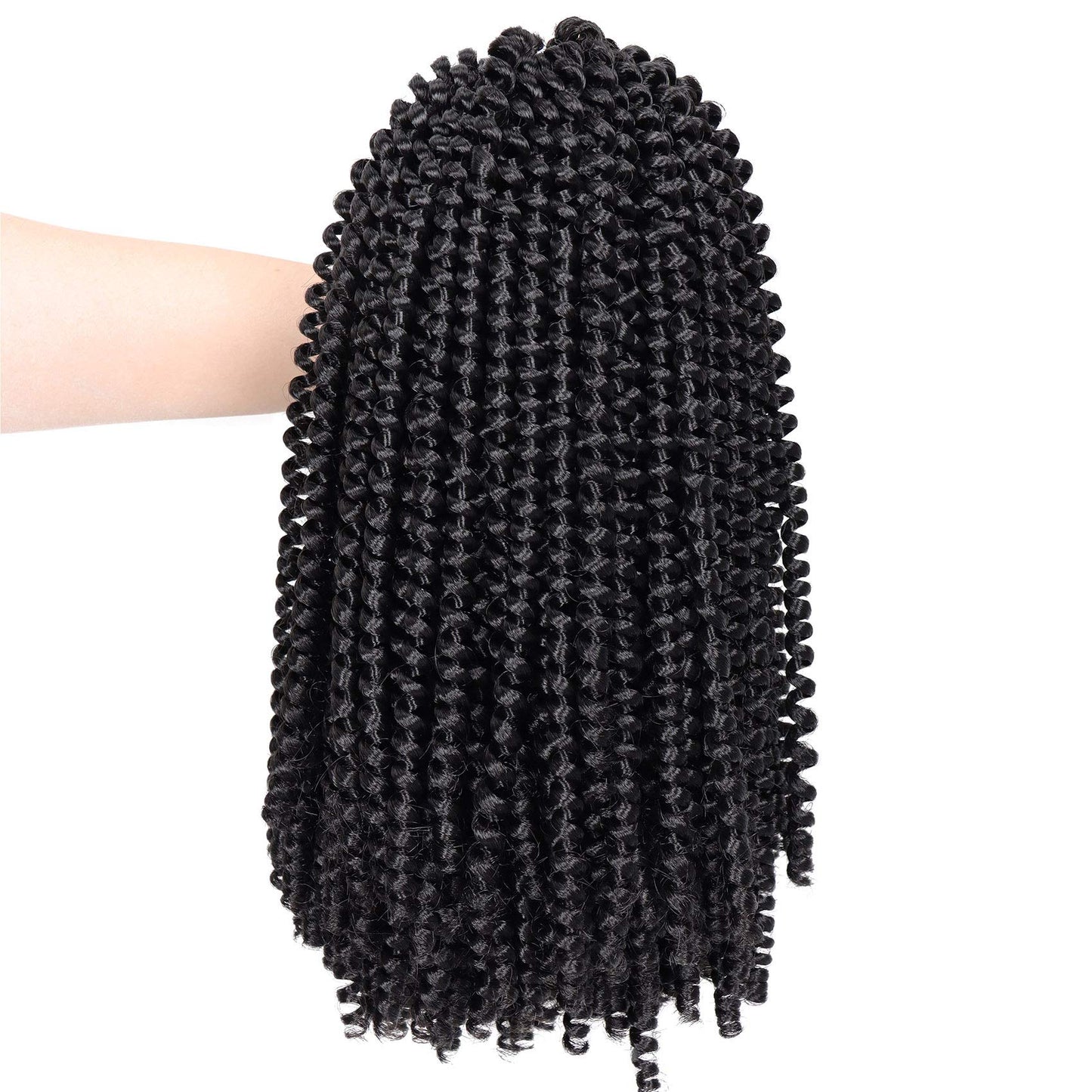 6 Packs Spring Twist Crochet Braiding Hair, Synthetic Fiber