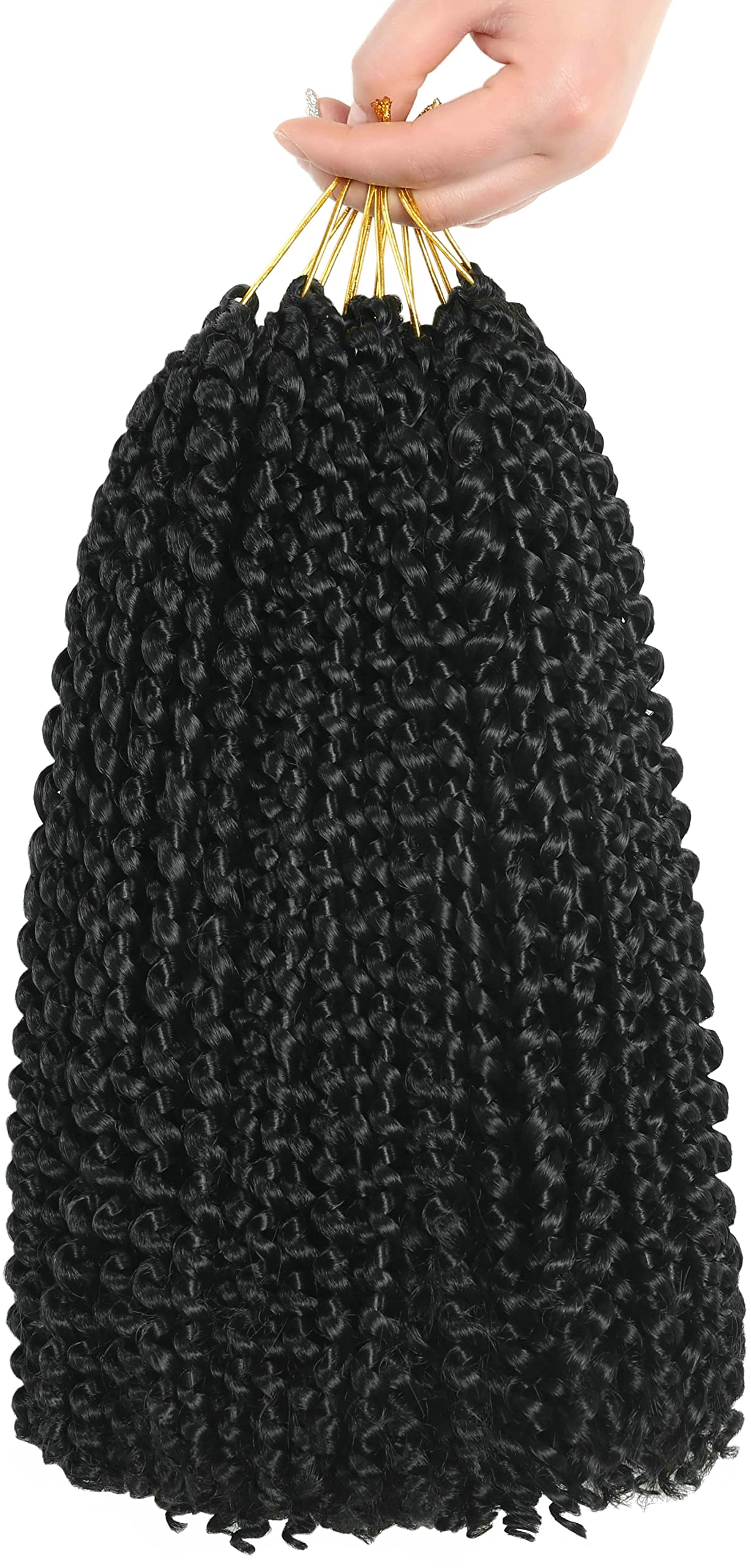 FUTAI Passion Twist Hair 7 Packs 12 Inch Pre Looped Water Wave Crochet Hair Bohemian Braids for Black Women