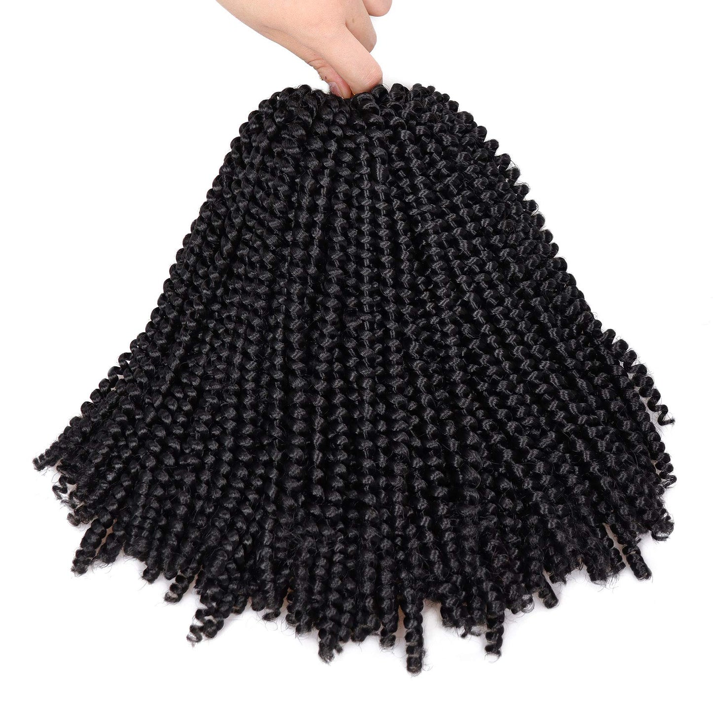 6 Packs Spring Twist Crochet Braiding Hair, Synthetic Fiber