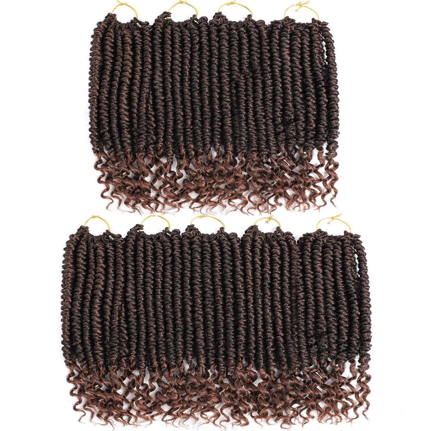 Fayasu Spring Senegalese Twist Crochet Braids Curly End Crochet Hair Passion Twist Hair Extension For Black Women 9 Pieces T30